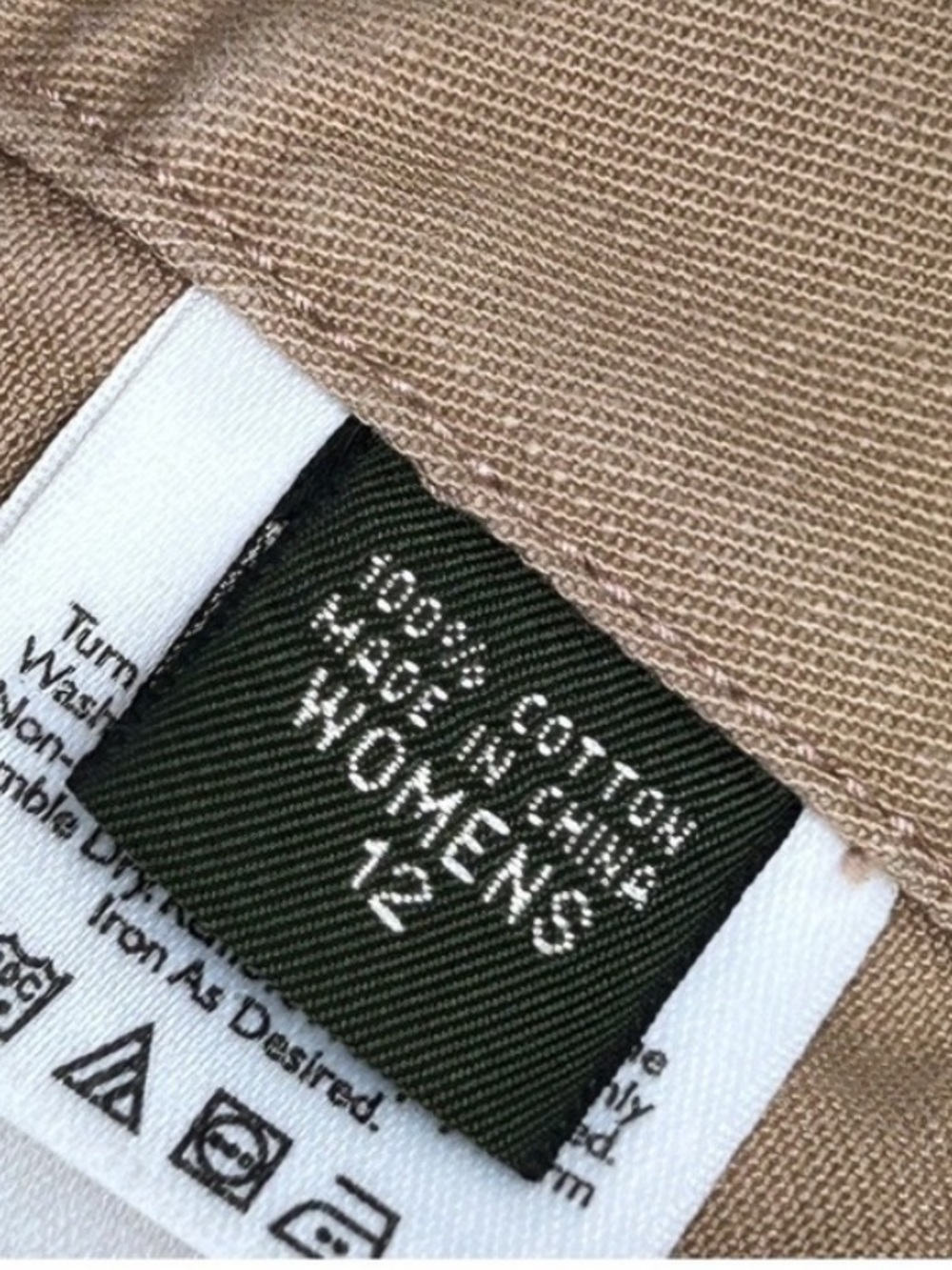 Vintage Y2K Eddie Bauer Classic Khaki Utility Maxi Skirt, size 12 - Picture 6 of 9